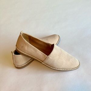 Frye Pink Beige Suede Loafers size 8.5